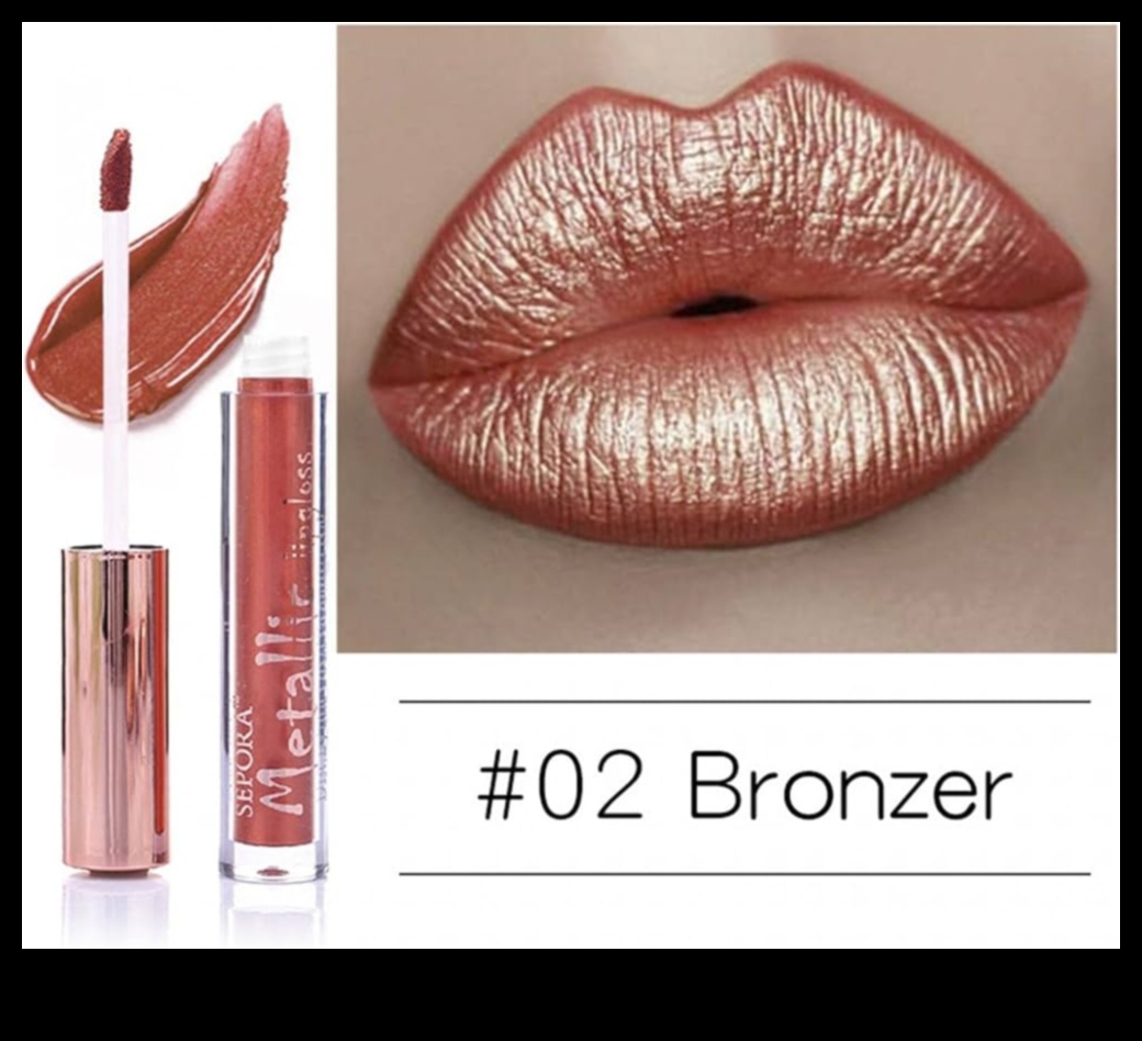 Metallic Marvels: Ενσωμάτωση μεταλλικών λιπ γκλος στο look σας