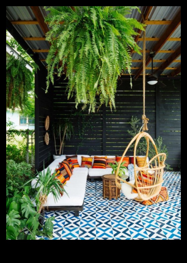 Μπορείτε να προτείνετε Boho Chic ιδέες διακόσμησης εξωτερικού κήπου με κρεμαστές ζαρντινιέρες;