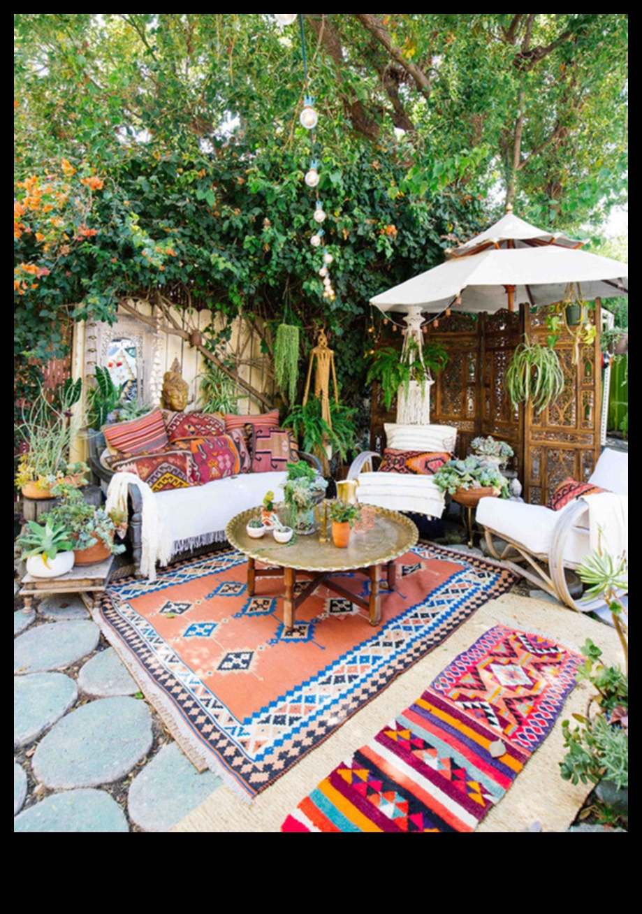 Μπορείτε να προτείνετε Boho Chic ιδέες διακόσμησης εξωτερικού κήπου με κρεμαστές ζαρντινιέρες;