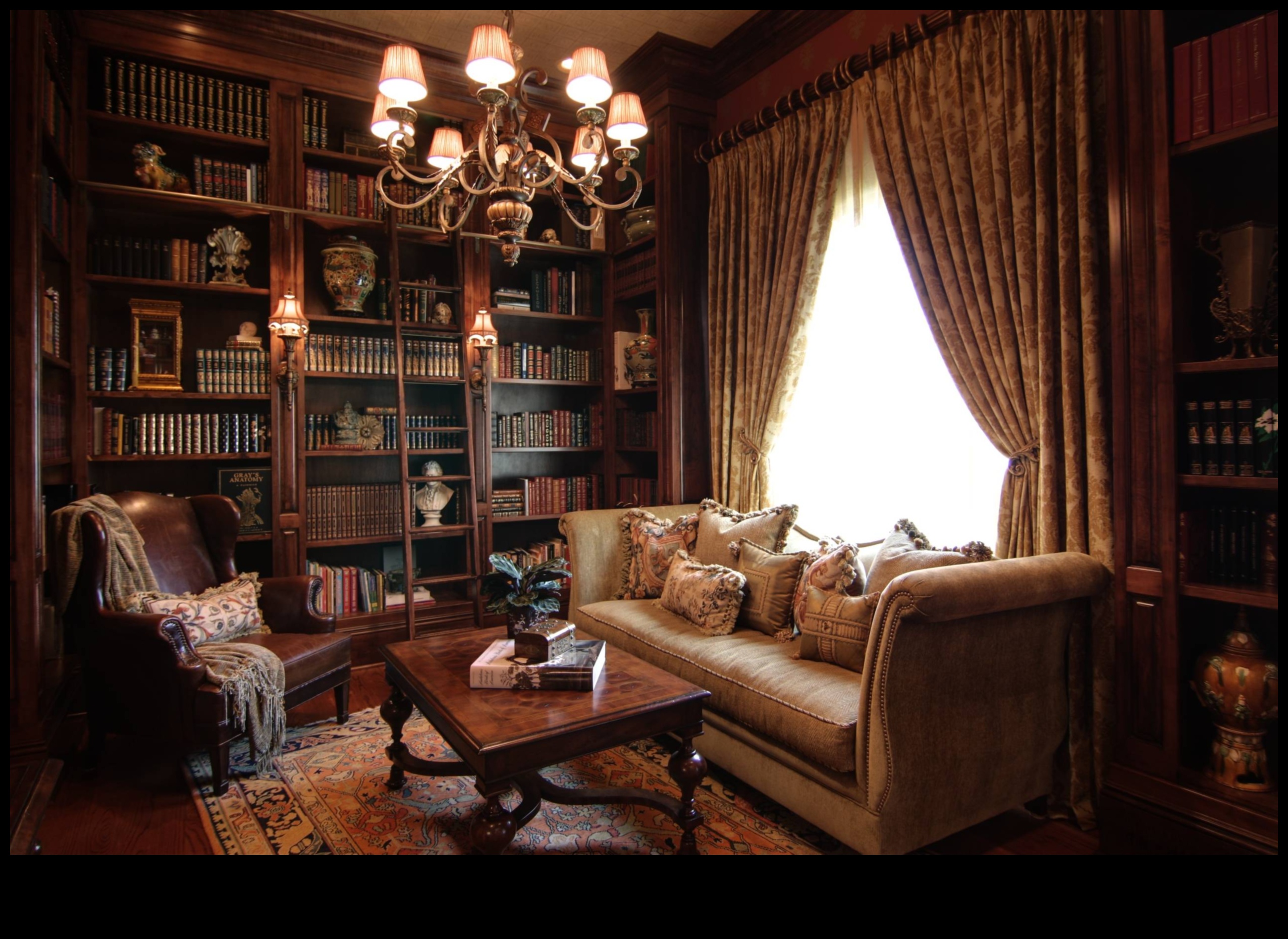 Βικτωριανή διακόσμηση γραφείου με αντίκα κομψότητα