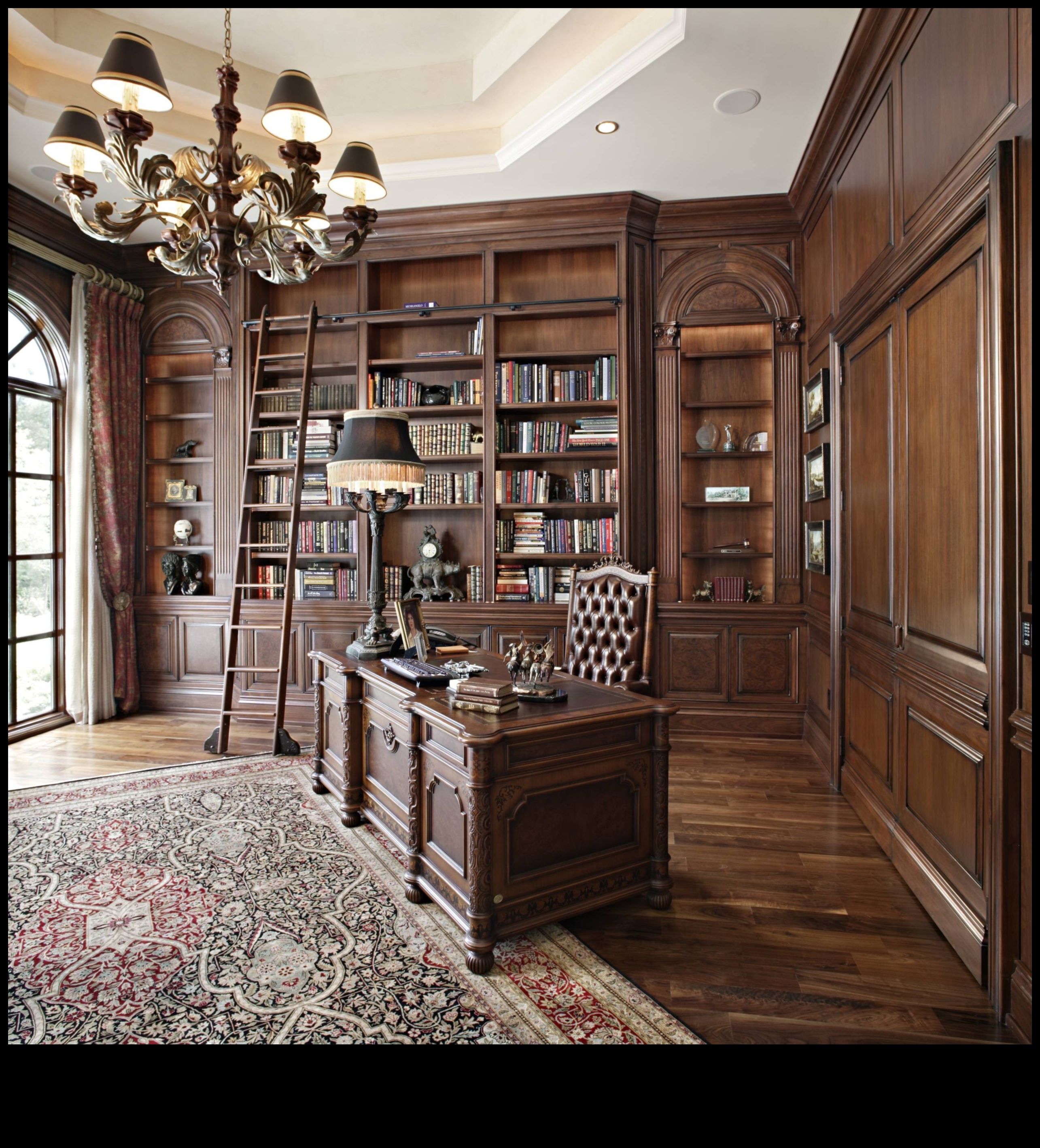 Βικτωριανή διακόσμηση γραφείου με αντίκα κομψότητα