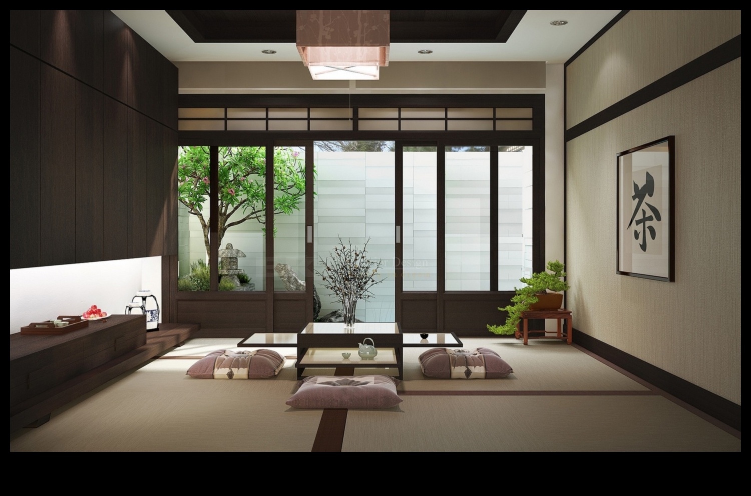 Πώς μπορώ να ενσωματώσω μοντέρνα ιαπωνική διακόσμηση σαλονιού για Zen Serenity;